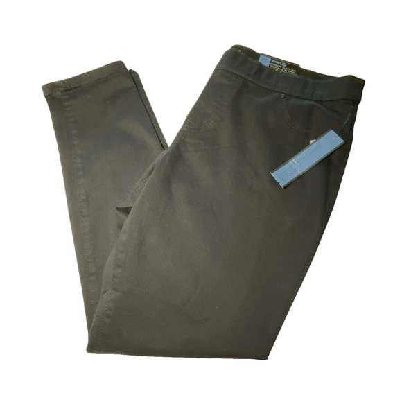 Apt. 9 Pull-On Skinny Leg Jeans Women's 16P Black Stretch Denim Mid Rise NWT - Picture 3 of 11